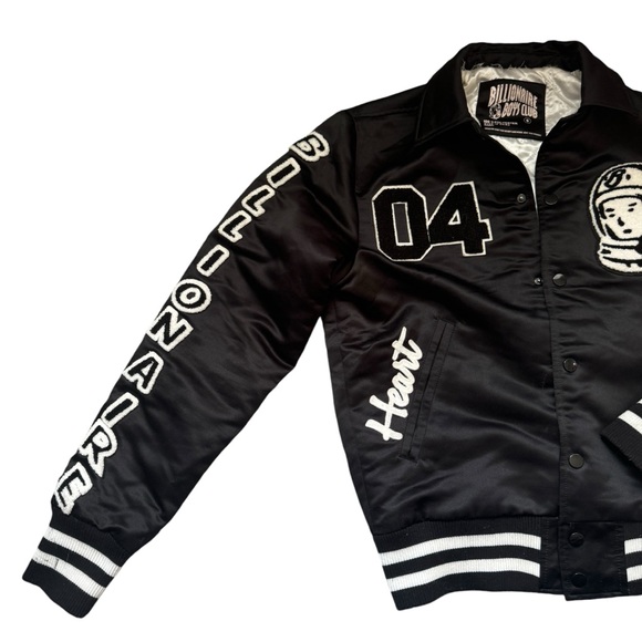 Billionaire Boys Club BBC Astronaut Varsity Jacket - Black/White - Size S - Picture 7 of 13